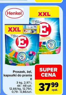Kapsułki do prania E promocja w Carrefour Market