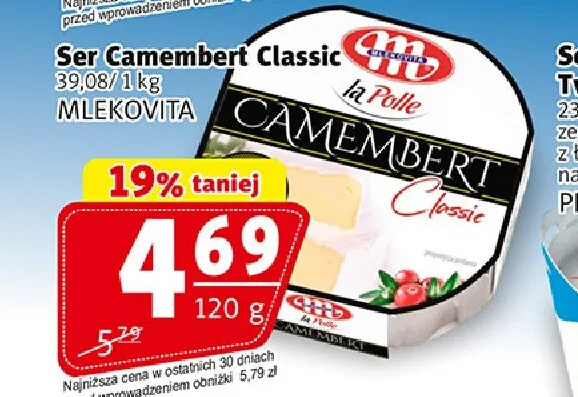 Ser Camembert Classic Mlekovita promocja w Prim Market
