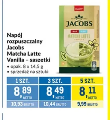 Kawa rozpuszczalna Napój rozpuszczalny Jacobs Matcha Latte Vanilla - saszetki promocja w Makro