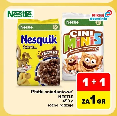Płatki śniadaniowe Cini Minis Nestlé promocja w Carrefour