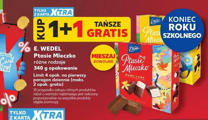 Ptasie Mleczko waniliowe E. Wedel promocja w Kaufland