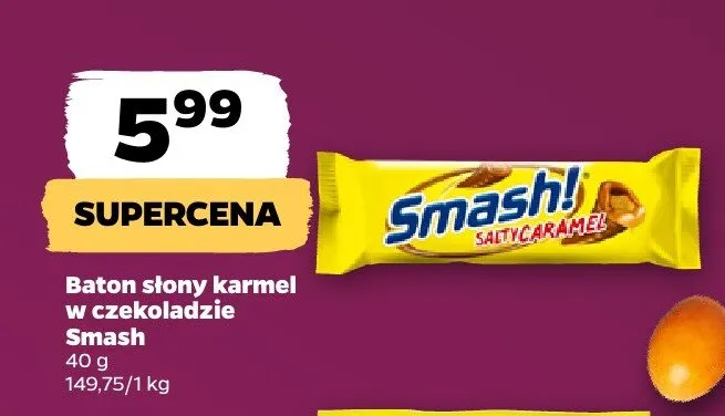 Baton słony karmel w czekoladzie promocja w Netto