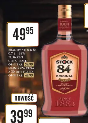 Brandy Stock 84 38% promocja w Dino