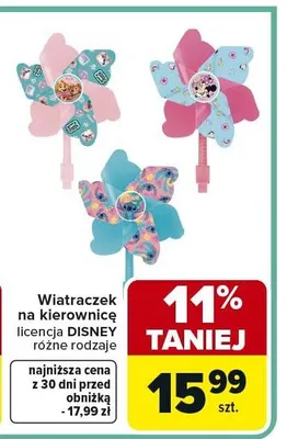 Wiatraczek na kierownicę licencja Disney różne rodzaje promocja w Carrefour
