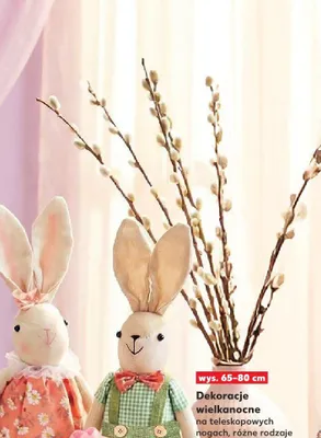 Dekoracje wielkanocne na teleskopowych nogach promocja w Kaufland