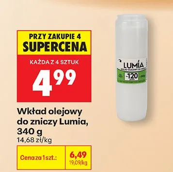Wkład olejowy do zniczy promocja w Biedronka
