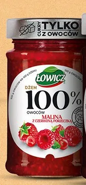 Dżem 100% z owoców malina Łowicz promocja w Biedronka