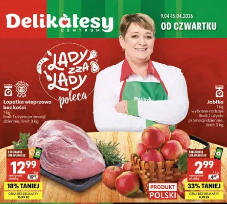 Jabłka wybrane rodzaje promocja w Delikatesy Centrum