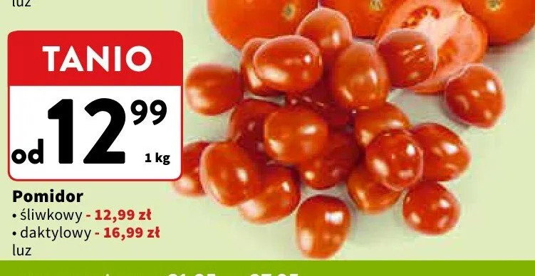 Pomidor daktylowy luz promocja w Intermarche