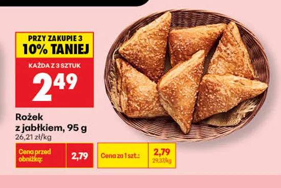 Rożek z jabłkiem promocja w Biedronka
