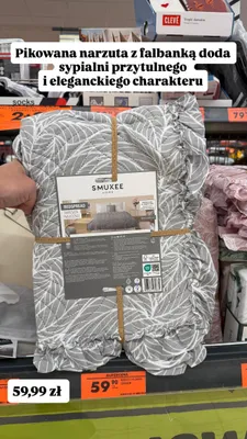 Narzuta z falbanką SMUKEE HOME 200x220cm promocja w Biedronka