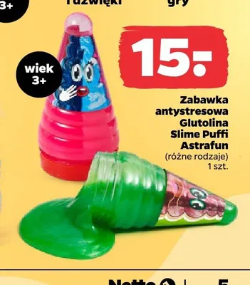 Zabawka antystresowa Glutolina Slime Puffi Astrafun promocja w Netto