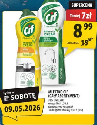 Mleczko Cif Cleanboost cały asortyment promocja w Arhelan