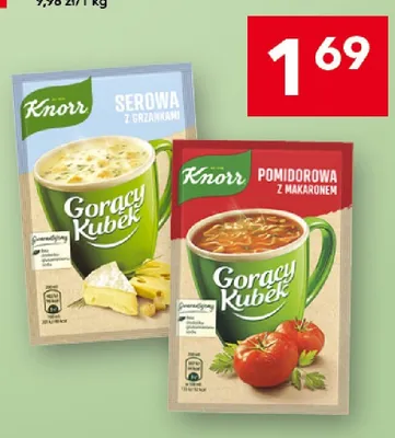 Zupa instant Gorący Kubek Knorr Serowa z grzankami promocja w LEWIATAN