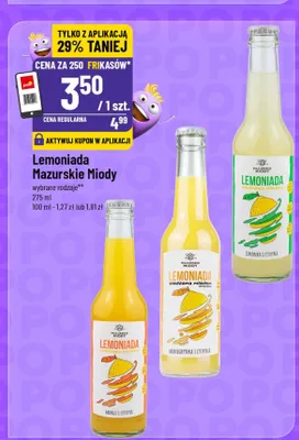 Lemoniada Mazurskie Miody limonka i cytryna promocja w POLOmarket