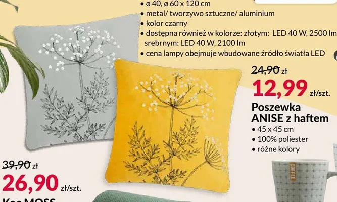 Poszewka Anise z haftem promocja w Salony Agata