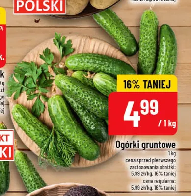 Ogórki gruntowe promocja w POLOmarket