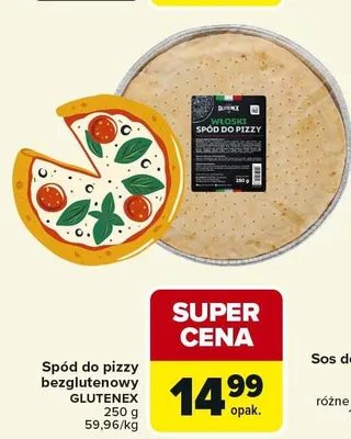 Spód do pizzy bezglutenowy GLUTENEX promocja w Carrefour Market