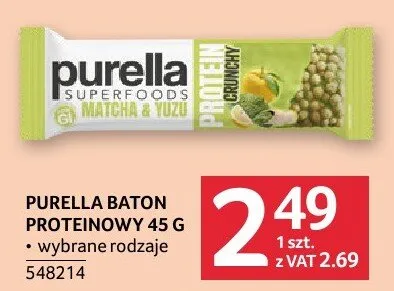 Purella Baton proteinowy 45 g promocja w Selgros
