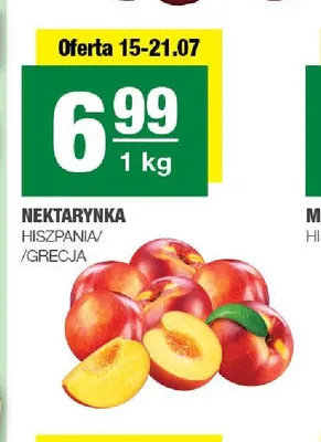 Nektarynka Hiszpania Grecja promocja w SPAR
