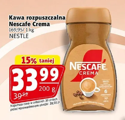 Kawa rozpuszczalna Nescafe Crema promocja w Prim Market