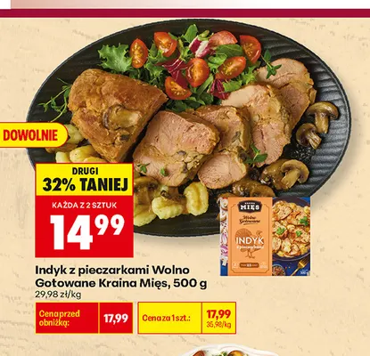 Indyk z pieczarkami Wolno Gotowane Kraina Mięs promocja w Biedronka