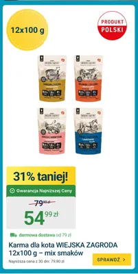 Karma dla kota Wiejska Zagroda 12-pak 100 g mix smaków promocja w ERLI