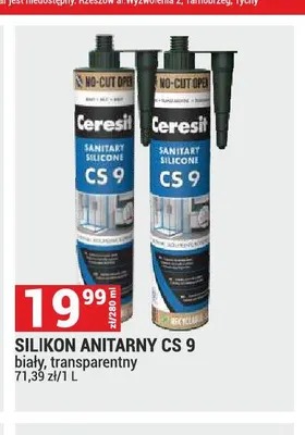 Silikon sanitarny Cs 9 biały Ceresit promocja w Merkury Market