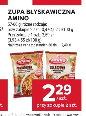 Zupa błyskawiczna Amino promocja w Stokrotka