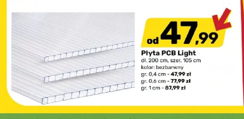 Płyta PCB Light gr. 1 cm promocja w Bricomarche