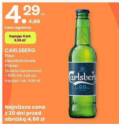 Piwo bezalkoholowe Carlsberg Pilsner promocja w Frisco