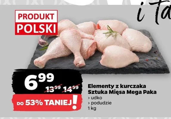 Elementy z kurczaka udko Sztuka Mięsa Mega Paka promocja w Netto