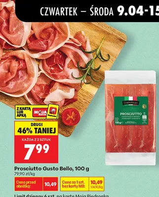 Szynka Prosciutto promocja w Biedronka