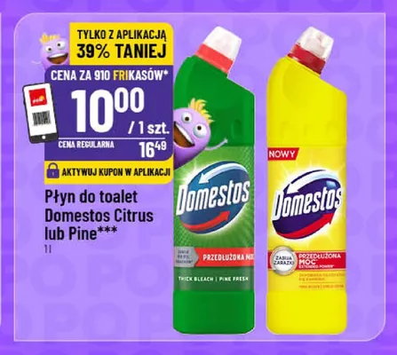 Płyn do toalet Domestos Citrus promocja w POLOmarket