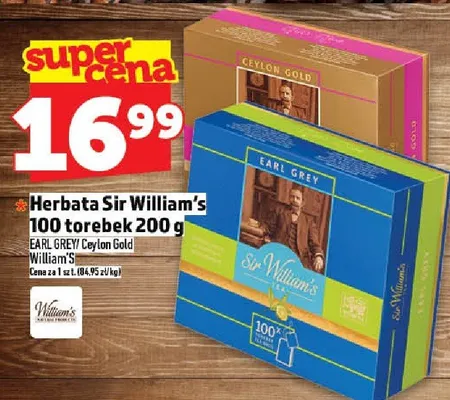 Herbata Sir William's Earl Grey promocja w TOPAZ