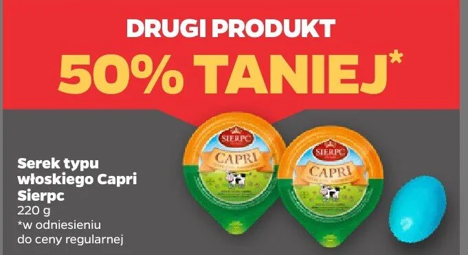 Serek typu włoskiego Capri promocja w Netto