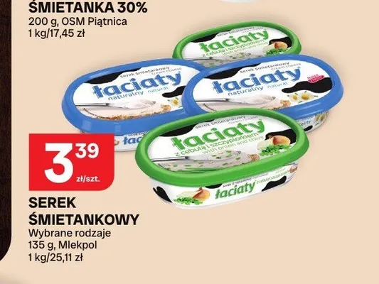 Serek śmietankowy Łaciaty z cebulą i szczypiorkiem promocja w Chorten