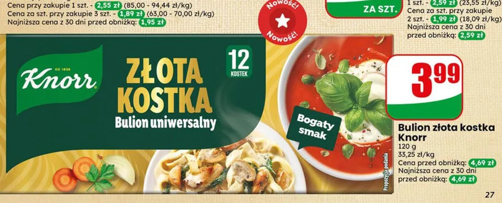 Bulion złota kostka uniwersalny Knorr promocja w Dino