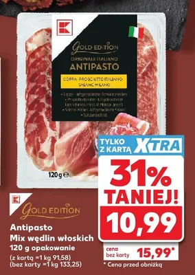 Antipasto Mix wędlin włoskich Gold Edition promocja w Kaufland