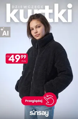 Dziewczęce kurtki Sinsay promocja w Sinsay