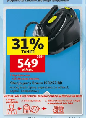 Stacja pary Braun IS3257.BK promocja w Auchan