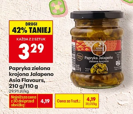 Papryka zielona krojona Jalapeño Asia Flavours promocja w Biedronka