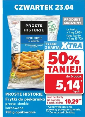 Frytki do piekarnika proste, cienkie, carbowane promocja w Kaufland