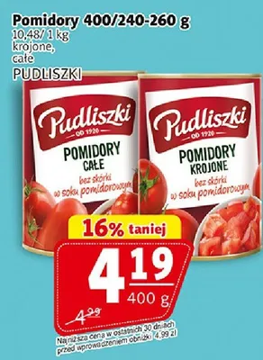 Pomidory krojone/całe 400g promocja w Prim Market