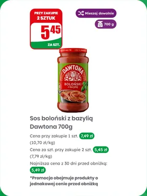 Sos boloński z bazylią promocja w Dino