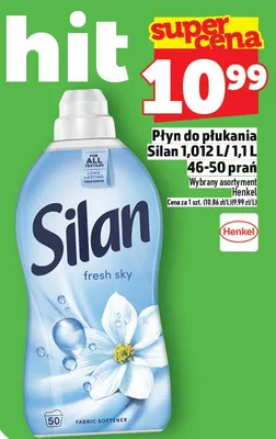 Płyn do płukania Silan 1,012 L/1 L 46-50 prań promocja w TOPAZ