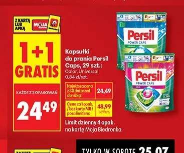 Kapsułki do prania Persil Caps Universal promocja w Biedronka
