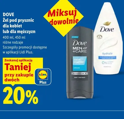 Żel pod prysznic dla kobiet Dove promocja w Lidl