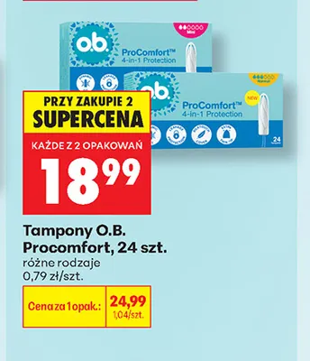 Tampony O.B. ProComfort Mini promocja w Biedronka