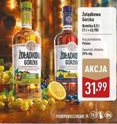Wódka Żołądkowa Gorzka promocja w Aldi